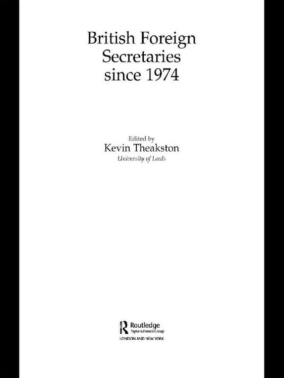 Produktbild: British Foreign Secretaries Since 1974