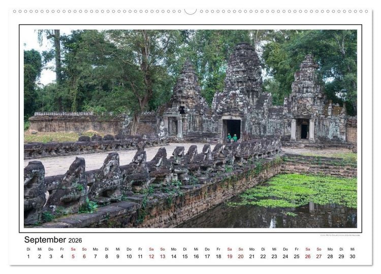 Produktbild: ANGKOR - IM REICH DER KHMER (hochwertiger Premium Wandkalender 2026 DIN A2 quer), Kunstdruck in Hochglanz