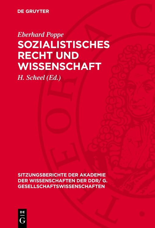 Produktbild: Sozialistisches Recht und Wissenschaft