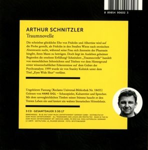 Produktbild: Schnitzler: Traumnovelle (Reclam H&ouml;rbuch)/3 CDs