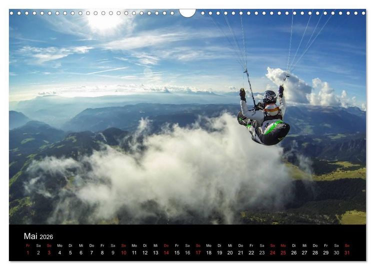 Produktbild: Paragliding - zwischen Himmel und Erde (Wandkalender 2026 DIN A3 quer), CALVENDO Monatskalender