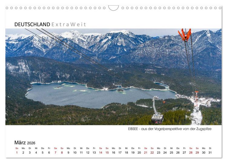 Produktbild: Wei&szlig;blaue Impressionen vom Eibsee (Wandkalender 2026 DIN A3 quer), CALVENDO Monatskalender