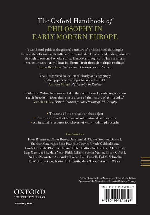 Produktbild: The Oxford Handbook of Philosophy in Early Modern Europe