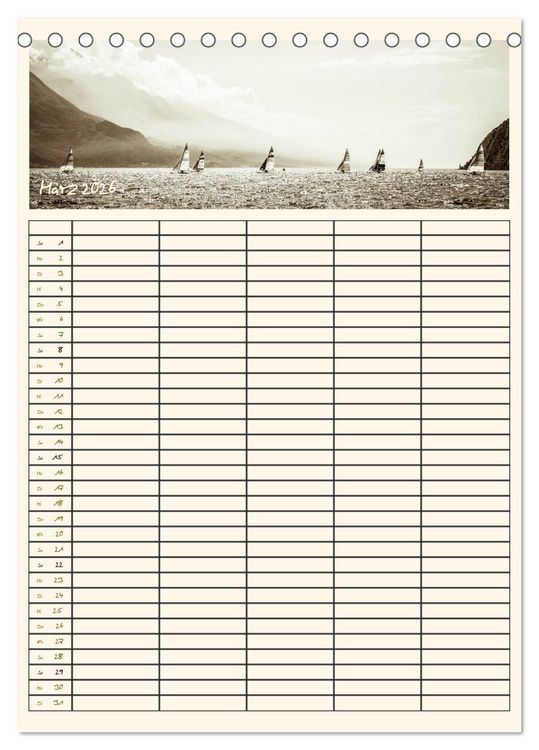 Produktbild: Der Gardasee im Norden - Familienplaner 2026 (Tischkalender 2026 DIN A5 hoch), CALVENDO Monatskalender