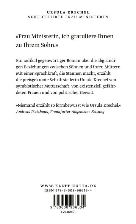 Produktbild: Sehr geehrte Frau Ministerin