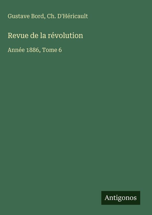 Produktbild: Revue de la r&eacute;volution