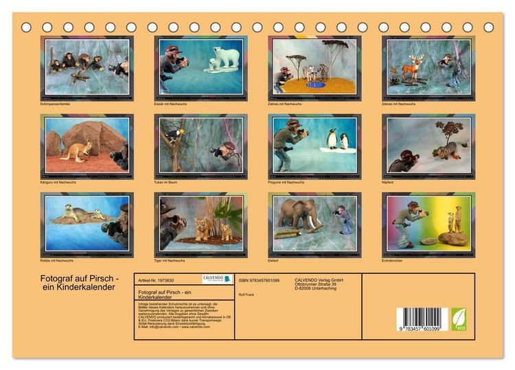 Produktbild: Fotograf auf Pirsch - ein Kinderkalender (Tischkalender 2026 DIN A5 quer), CALVENDO Monatskalender