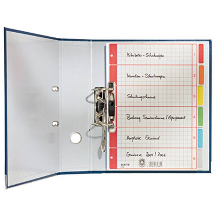 Produktbild: Leitz 4350 Register DIN A4 blanko Karton Grau 6 Registerbl&auml;tter 43500085