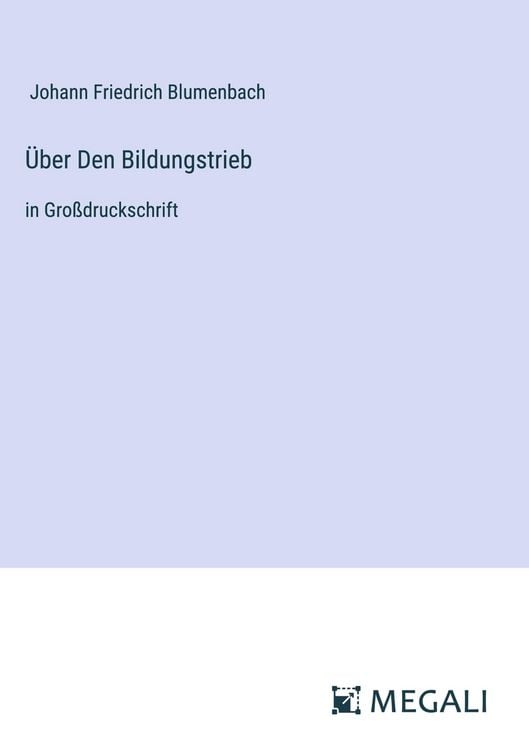 Produktbild: &Uuml;ber Den Bildungstrieb