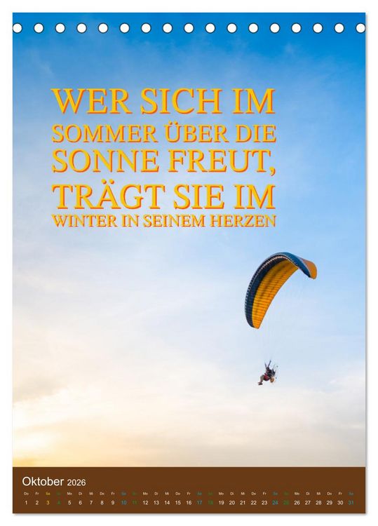 Produktbild: Verr&uuml;ckt nach SOMMER Urlaub- Auszeit - Spr&uuml;che (Tischkalender 2026 DIN A5 hoch), CALVENDO Monatskalender