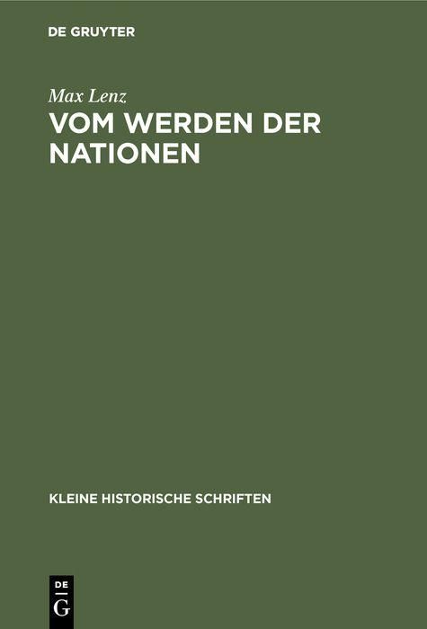 Produktbild: Vom Werden der Nationen