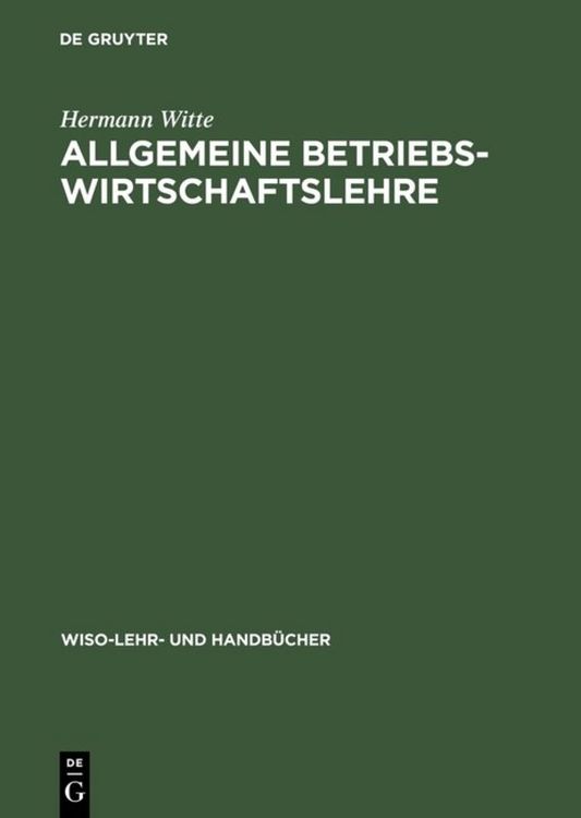 Produktbild: Allgemeine Betriebswirtschaftslehre