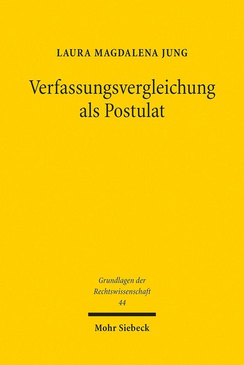 Produktbild: Verfassungsvergleichung als Postulat
