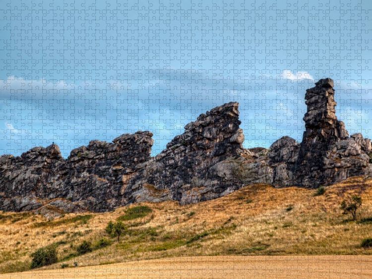 Produktbild: CALVENDO Puzzle Ein Motiv aus dem Kalender Der Harz, Naturschutzgebiet Teufelsmauer | 1000 Teile Lege-Gr&ouml;&szlig;e 64x48cm Foto-Puzzle f&uuml;r gl&uuml;ckliche Stunden
