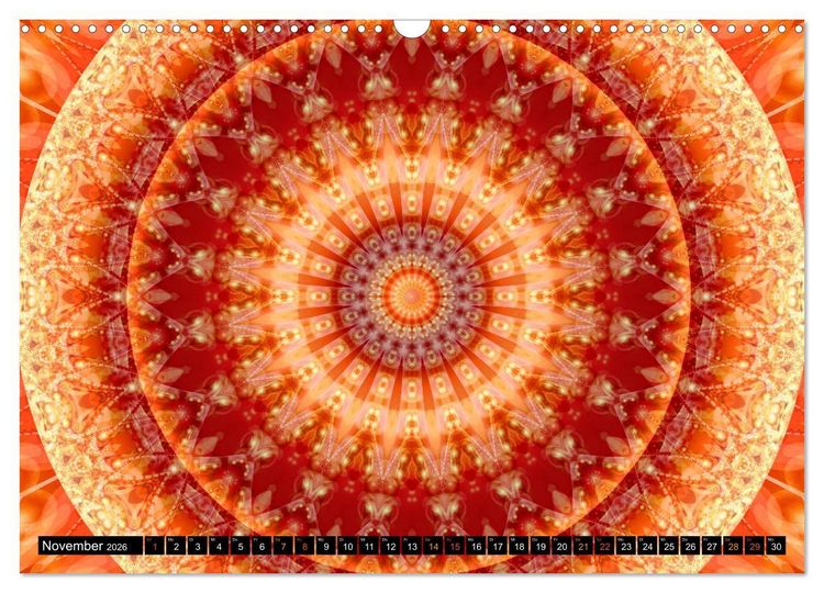 Produktbild: Energie - Mandalas in orange (Wandkalender 2026 DIN A3 quer), CALVENDO Monatskalender