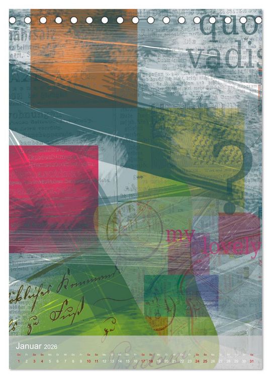 Produktbild: Der Scrapbook-Kalender:Fantasievolle Hintergr&uuml;nde zur kreativen Ausgestaltung (Tischkalender 2026 DIN A5 hoch), CALVENDO Monatskalender