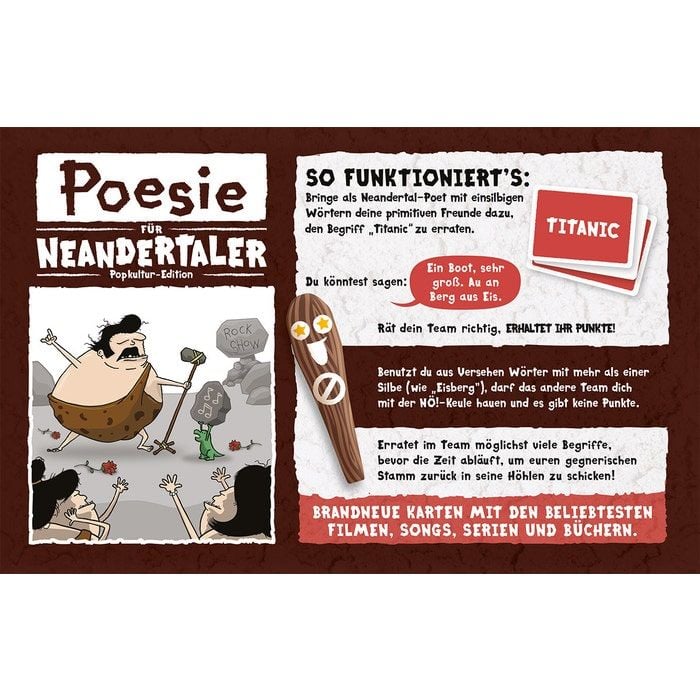 Produktbild: Exploding Kittens - Poesie f&uuml;r Neandertaler: Popkultur-Edition