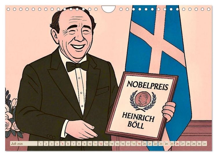 Produktbild: Heinrich B&ouml;ll (Wandkalender 2026 DIN A4 quer), CALVENDO Monatskalender