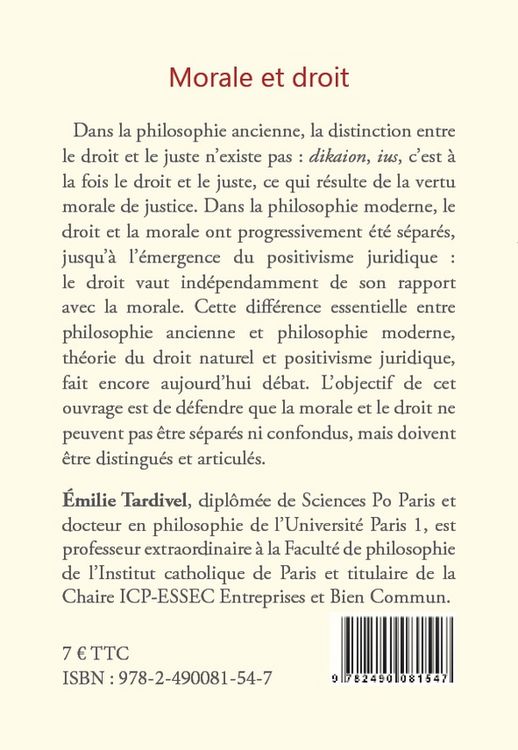 Produktbild: Morale et droit