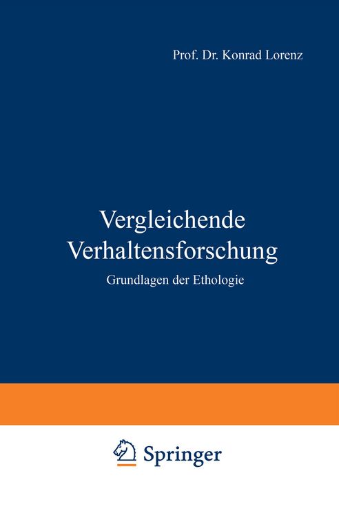 Produktbild: Vergleichende Verhaltensforschung