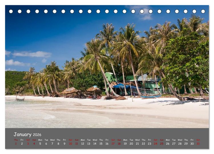 Produktbild: Vietnam`s most beautiful beaches (Desk Calendar 2026 DIN A5 landscape), CALVENDO 12 Month DeskCalendar