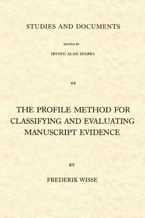 Produktbild: The Profile Method for Classifying and Evaluating Manuscript Evidence