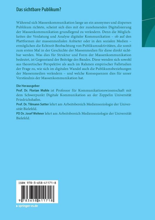 Produktbild: Das sichtbare Publikum?