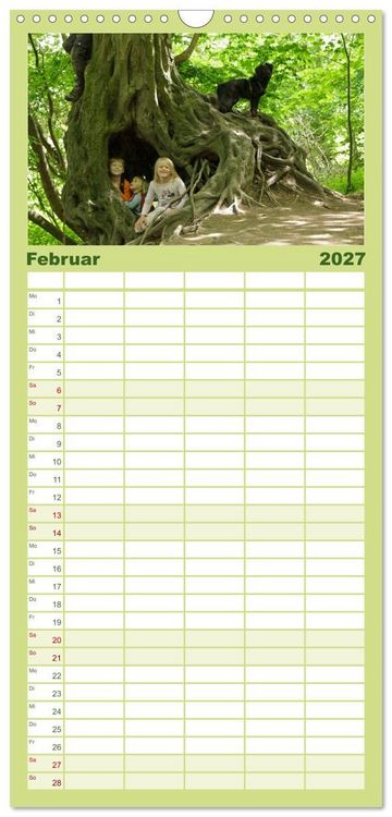 Produktbild: Familienplaner 2027 - Wir lieben die Natur! mit 5 Spalten (Wandkalender, 21 x 45 cm) CALVENDO