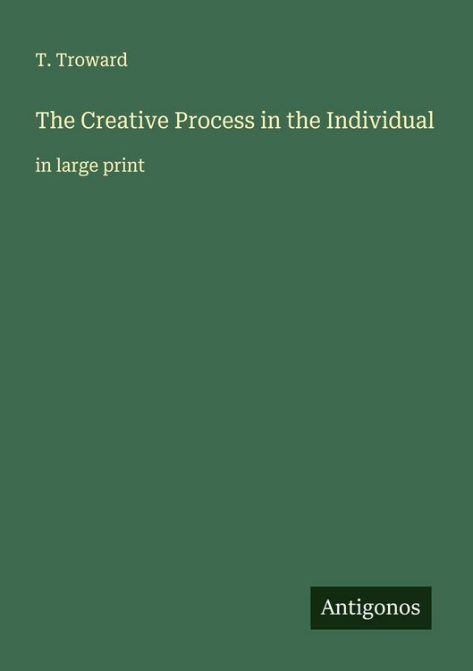 Produktbild: The Creative Process in the Individual