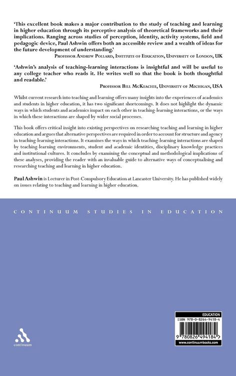 Produktbild: Analysing Teaching-Learning Interactions in Higher Education