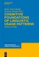 Produktbild: Cognitive Foundations of Linguistic Usage Patterns