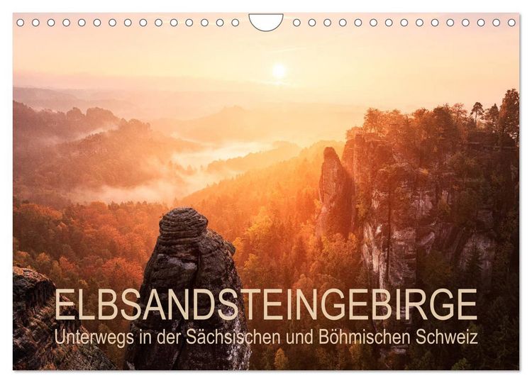 Produktbild: Elbsandsteingebirge: Unterwegs in der S&auml;chsischen und B&ouml;hmischen Schweiz (Wandkalender 2026 DIN A4 quer), CALVENDO Monatskalender