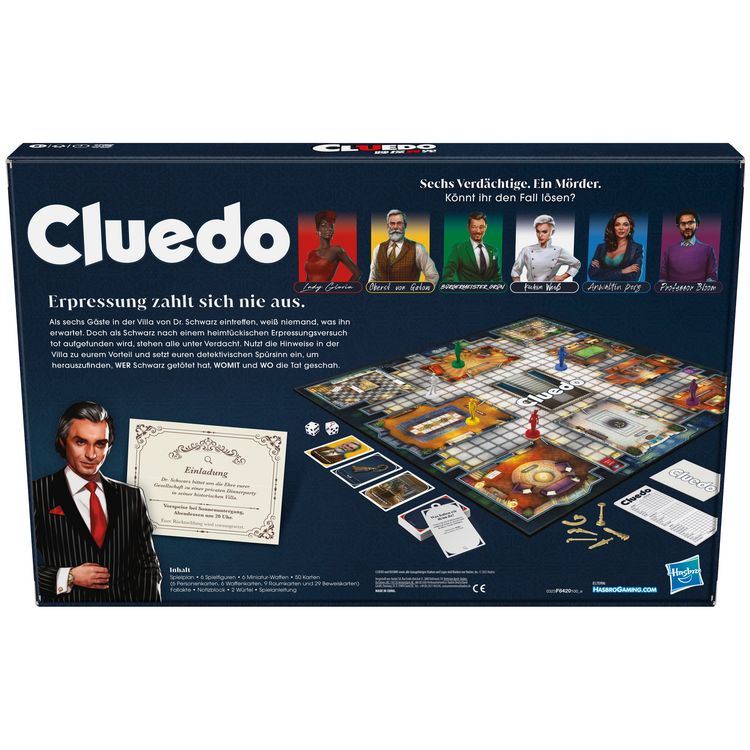 Produktbild: Hasbro F6420100 - Cluedo, Detektivspiel, Neuauflage, Krimi & R&auml;tsel Spiel
