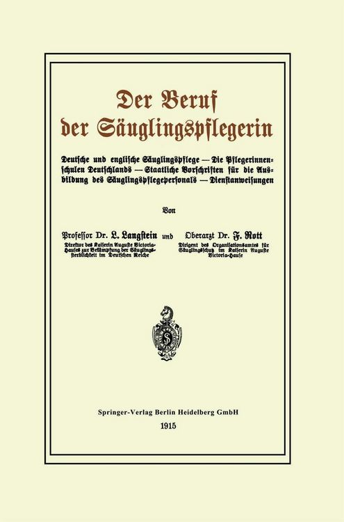 Produktbild: Der Beruf der S&auml;uglingspflegerin
