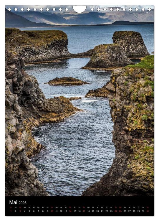 Produktbild: Island - Landschaften vom Wasser gepr&auml;gt (Wandkalender 2026 DIN A4 hoch), CALVENDO Monatskalender