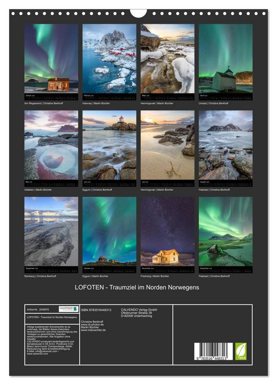 Produktbild: LOFOTEN - Traumziel im Norden Norwegens (Wandkalender 2026 DIN A3 hoch), CALVENDO Monatskalender