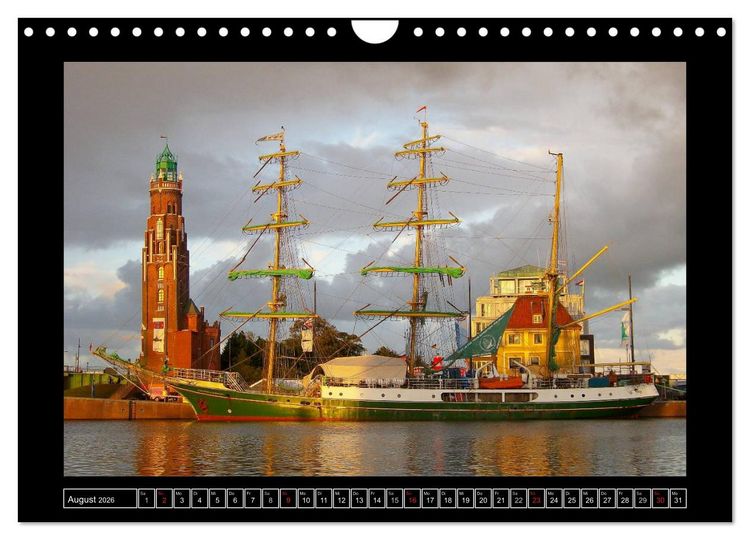 Produktbild: Vollschiffe und Barken 2026 (Wandkalender 2026 DIN A4 quer), CALVENDO Monatskalender