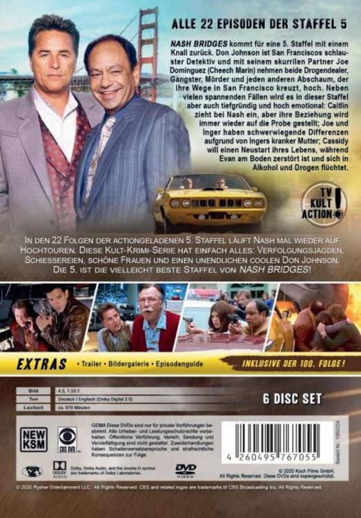 Produktbild: Nash Bridges - Staffel 5 - Episode 79-100 [6 DVDs]