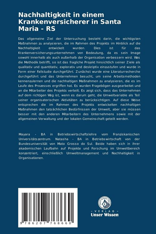 Produktbild: Nachhaltigkeit in einem Krankenversicherer in Santa Maria - RS