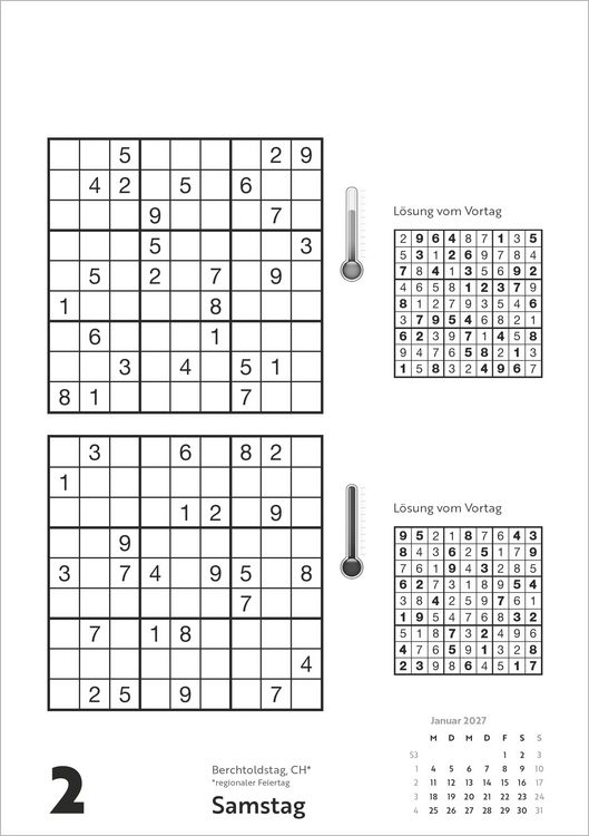 Produktbild: Das t&auml;gliche Sudoku 2027