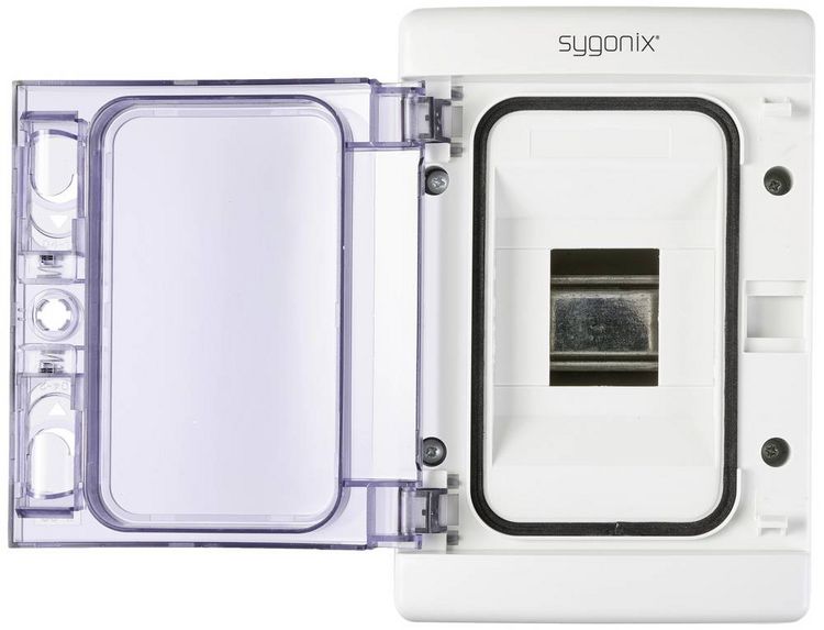 Produktbild: Sygonix SY-5491850 Kleinverteiler Aufputz Anzahl Teilungen = 4 Anzahl Reihen = 1 Inhalt 1St.