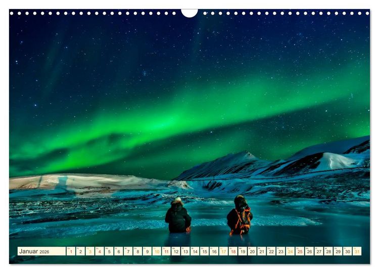 Produktbild: Sternenhimmel im magischen Licht - Polarlicht und Milchstra&szlig;e (Wandkalender 2026 DIN A3 quer), CALVENDO Monatskalender