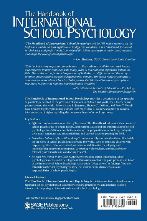 Produktbild: The Handbook of International School Psychology