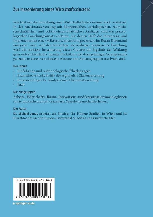 Produktbild: Zur Inszenierung eines Wirtschaftsclusters