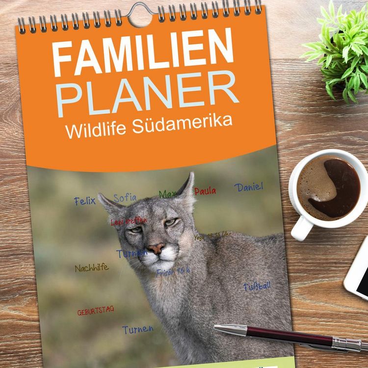 Produktbild: Familienplaner 2026 - Wildlife S&uuml;damerika mit 5 Spalten (Wandkalender, 21 x 45 cm) CALVENDO