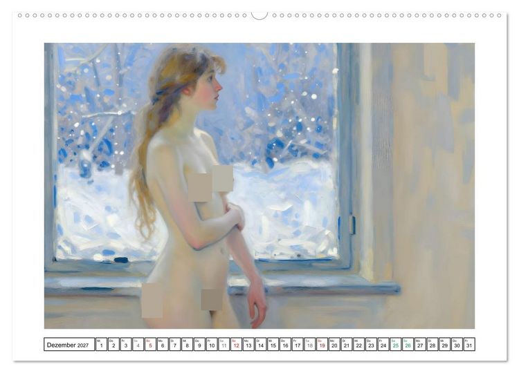 Produktbild: Sch&ouml;nheit ohne Schleier - Impressionismus (hochwertiger Premium Wandkalender 2027 DIN A2 quer), Kunstdruck in Hochglanz