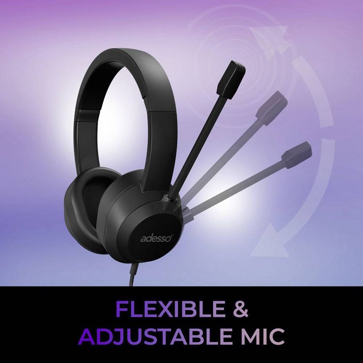Produktbild: Adesso Xtream P7 AI Copilot Headset On Ear Headset kabelgebunden Stereo schwarz-meliert Headset Computer