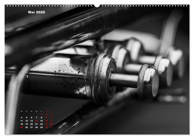 Produktbild: Trompete - Close up (hochwertiger Premium Wandkalender 2026 DIN A2 quer), Kunstdruck in Hochglanz