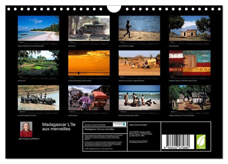Produktbild: Madagascar L'&icirc;le aux merveilles (Calendrier mural 2026 DIN A4 vertical), CALVENDO calendrier mensuel