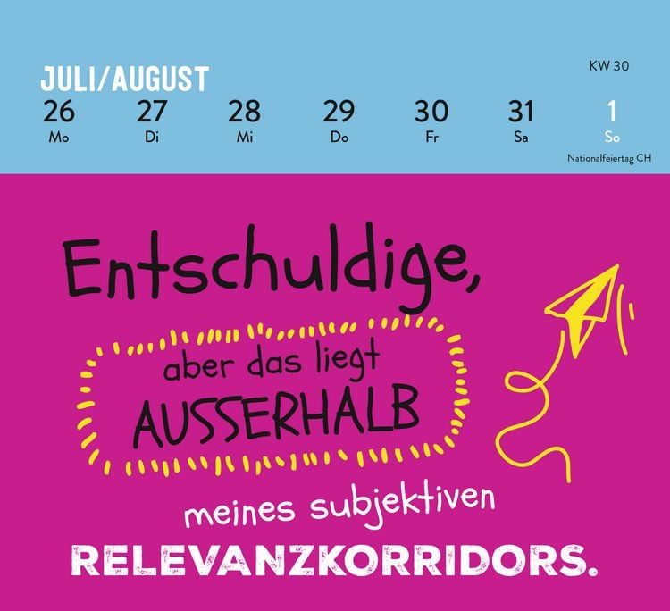 Produktbild: Mini-Wochenkalender 2027: Bevor du fragst: N&ouml;!